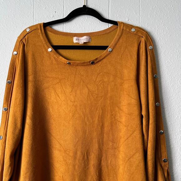 Philosophy Women Sweater 2X Soft Pullover Academia Preppy Career Workwear Casual - Picture 3 of 12